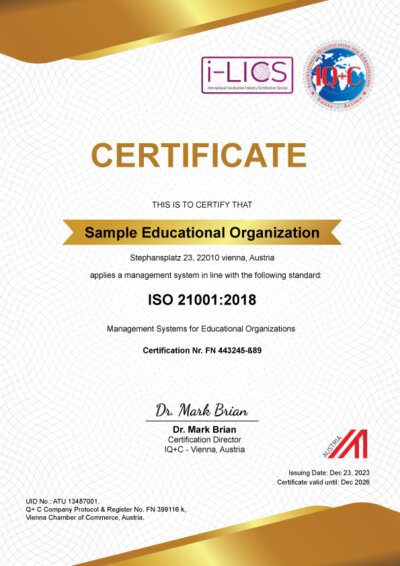 Certificate-21001