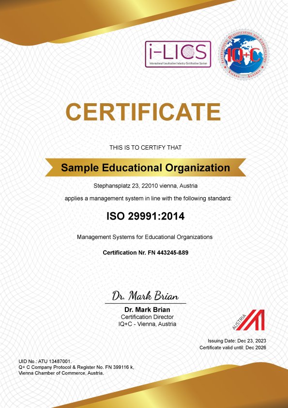 Certificate-29991